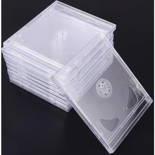 10PCS Transparent DVD Cases Portable CD Storage Boxes DIY CD Packages for Home Cinema Studio