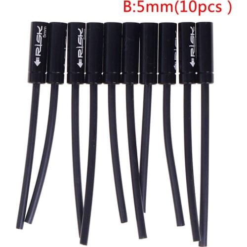 10PcsBike Aluminum Alloy Oiling Rat Tail Pipe Waterproof Wire Brake Tube Dust Cover Cable Bicycle Cover Cap 4mm/5mm