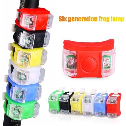 2pcs Bicycle Light Waterproof Fog Light Sixth Generation Silicone Bicycle Tail Light Three Gear Conversion Installation Portable