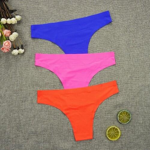3 Pcs Lot Lingerie Feminina Sexy G String Thong Panties Women Underwear Wholesale Solid Color Panty Low Rise Briefs Minimalism