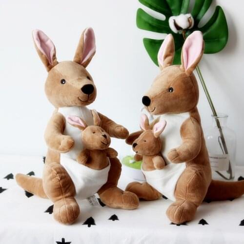 30cm Cute Creative Mother And Child Kangaroo Doll Plush Toy Soft Plush Doll Baby Toys Children Birthday New Year Gift
