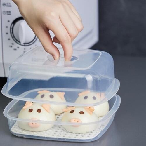 Non-stick PP Buns Steamer with Lid Hexagon Steaming Hole Microwave Steamer Kitchen Tool