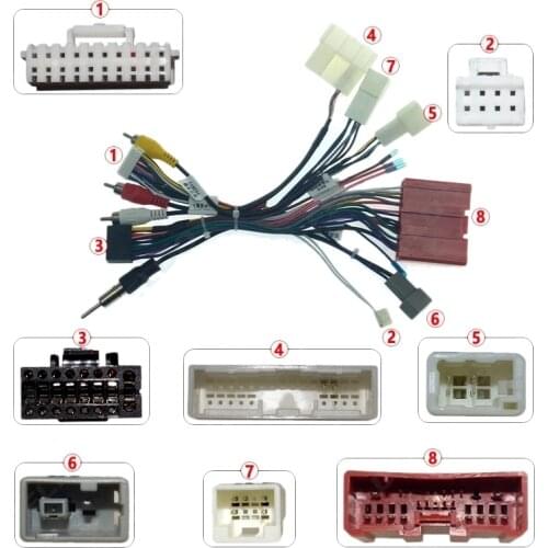 Car Audio 16PIN Power Cord Adapter Audio Harness with Canbus Box for Mazda 6 CX-5 2012-2015
