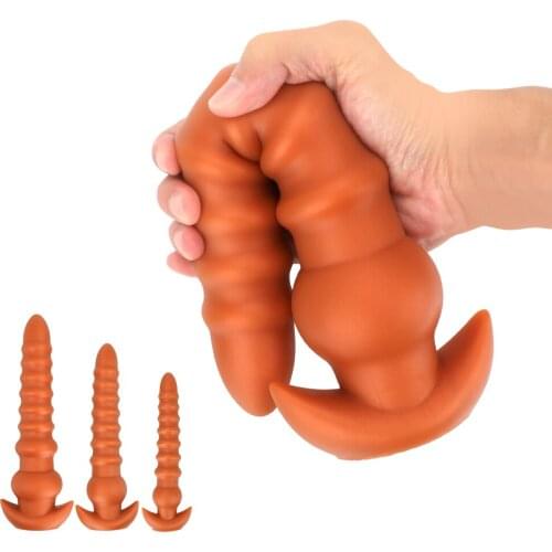 OLO Prostate Stimulation Large Butt Plug Liquid Silicone Anal Expansion Super Soft Anal Plug Sex Toy for Men Women Anus Dilator