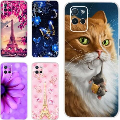 For Realme V11 5G Case Cute Cat Cartoon Phone Back Cover For Oppo Realme V11 5G V 11 Soft TPU Fundas For RealmeV11 5G Case Capa