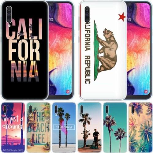 California trees Beach Surf Travel Tropical Case for Samsung Galaxy A50 A70 A80 A40 A30 A20 A10 A20E A2 CORE A9 A8 A7 A6 2018