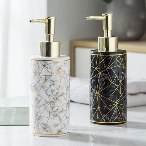 Bathroom Soap Pump Bottle Travel Shampoo Dispenser Hotel Marble Shampoo Disppenser Press Sanitizer Bottle Bathroom Accessories