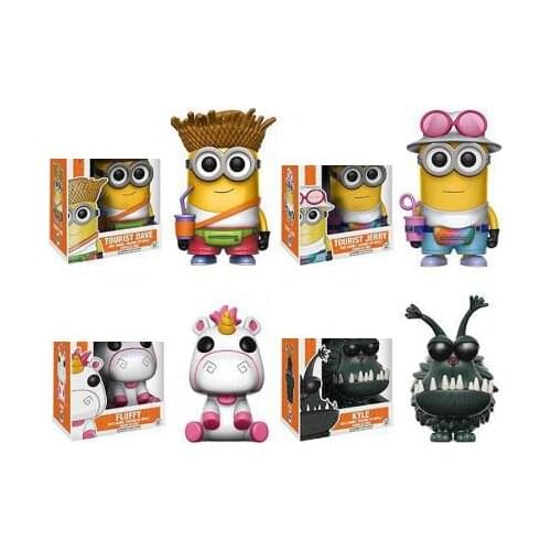 Despicable Me 3 Tourist Dave 418# Jerry 419# Fluffy 420# Kyle 422# PVC Action Figure Collectible Model toys