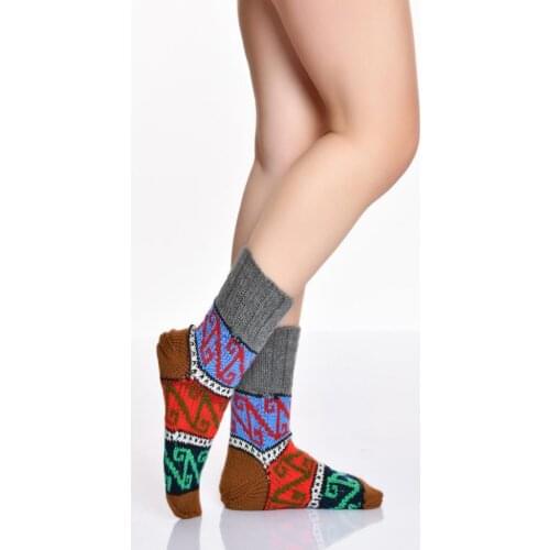Idilfashion Women Hand-Knitted Wool Socks Short--B-ART999