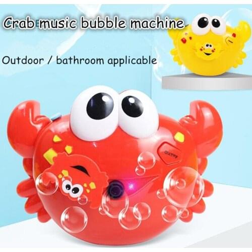 Creative Crab Bubble Blower Machine Electric toy Automatic Crab Bubble Maker Kids Bath Outdoor Toys Bathroom Toys