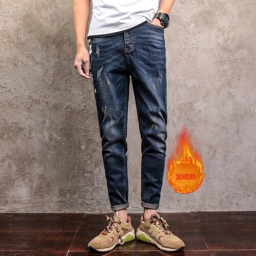 Мужские утепленные джинсы Left ROM China At AliExpress