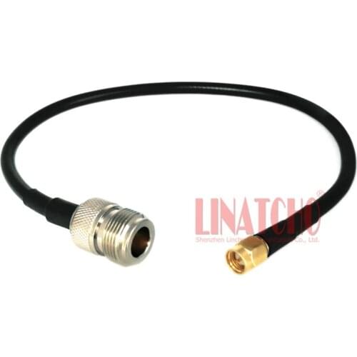 30cm 1ft copper connector cable rg58u n female to sma male jumper cable