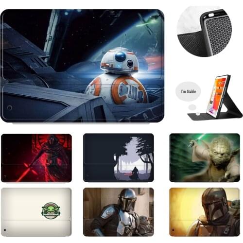Soft Silicone Protective Case Cover for iPad 2018 2020 Pro Air Mini 10.2 inch 7th 8th 5 4 foldable pad case star war