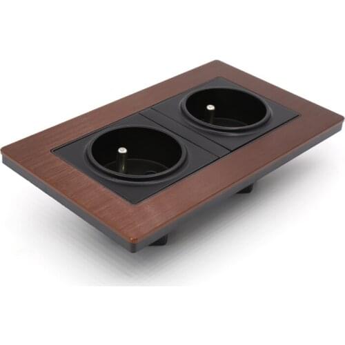 ONE Moonsaudio FT-SWS Double Rhodium Schuko Wall Socket with 24K gold plated Phosphor Bronze