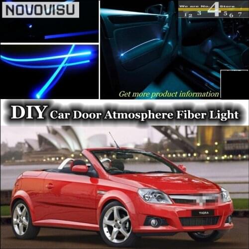 NOVOVISU For Opel Tigra A / B interior Ambient Light Tuning Atmosphere Fiber Optic Band Lights Inside Door Panel illumination