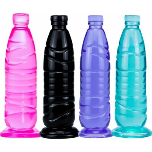 Huge Anal Dildo Mineral Water Bottle Anal Plug with Suction Cup Dildo Anal Expansion Vagina Stimulate Big Sex Toys for Couples