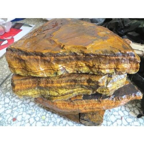 Wholesale natural yellow tiger eye ore rough stone point ore energy mineral specimens 1000g/lot