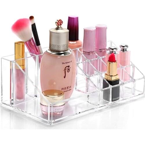 Lipstick Makeup Brush Holder Organizer Clear Acrylic Makeup Palette Perfume Brushes Brow Cosmetic Beauty Storage Display Stand