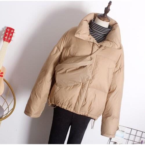 SEDUTMO Winter Oversize Thick Duck Down Coat Women Short Slim Jacket Autumn Casual Pocket Puffer Jacket Parkas ED1287