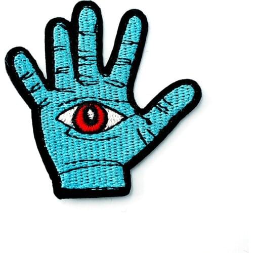 HAND (Size:5.8x5.8cm) Iron On Patches Embroidery Patch Badge Applique Clothes Clothing Sewing Supplies Decorative Cartoon Badges