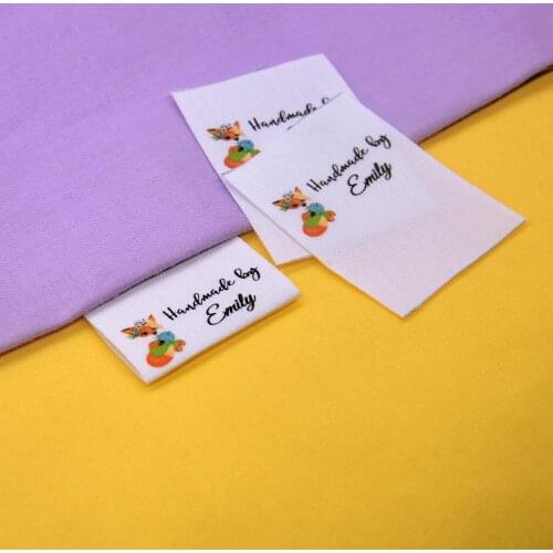 Custom Folding Labels / Custom Brand labels, Clothing labels, Childrens clothing ,Sewing (FR120)