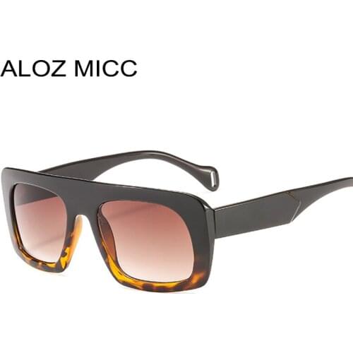 ALOZ MICC Women Oversize Square Sunglasses Men 2019 Fashion Multicolor Frame SunGlasses Women Retro Eyewear Oculos Q569