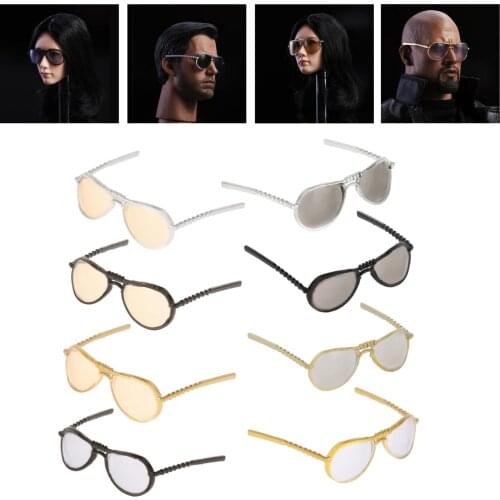 1:6 Scale Round Sunglasses Alloy Frame for 12'' Action Figure Male & Female