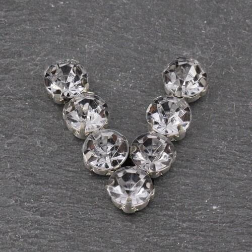 Accessories crystal for jewelry glass beads 10mm silver transparent claw handmade Rhinestone Wedding Dress DIY jewelry making