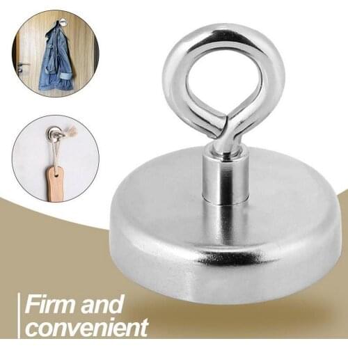 Super Strong Neodymium Magnet Pot Fishing Salvage Magnets Neodymium Round Powerful Magnetic Hook Sea Fishing Magnet Searcher