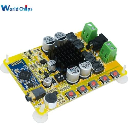 TDA7492 2x50W Wireless Bluetooth 4.0 Stereo Amplifier Board Module Dual-Channel With Microphone AUX 10-25V DC Beyond TDA7492P