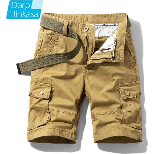 High Quality 2020 Summer Casual Fashion Shorts Men Loose Zipper Five-point Pants Solid Color Outdoor Hot Sale Men Shorts