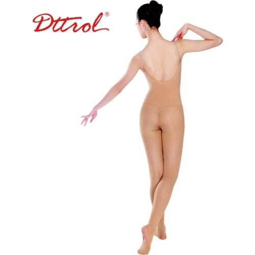 Dark Tan Womens Seamed Bodytights Sexy Whole Body Dance Tights Club Charming Brilliance Stocking Adult Ballet Dancing Leggings