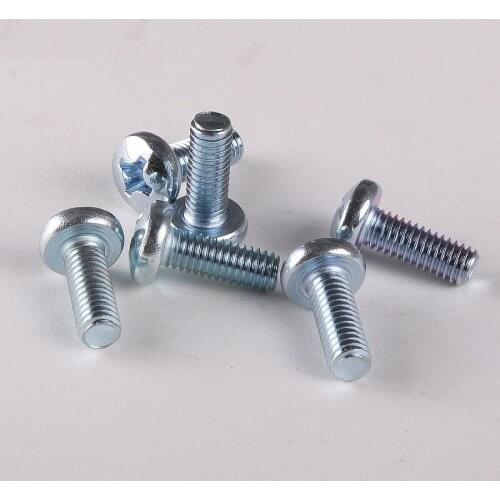 1PCS GB818 Cross Recessed Pan Head Screws, Round Head Machine Screws, Round Head Screws M6 * 110