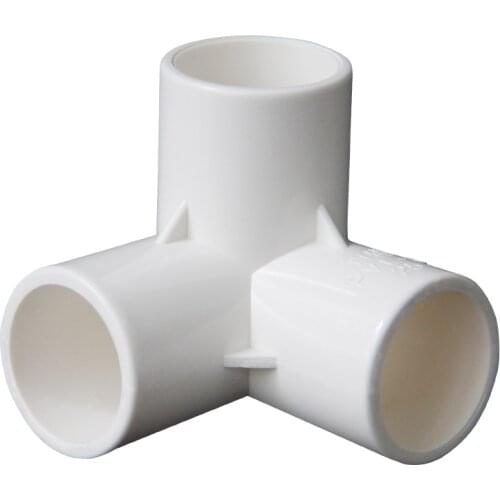 NuoNuoWell 1PC 25mm White Plastic Water Pipe Connectors Solid Joints Tee Cross Five-way Six-way PVC 90 Degree Shelf Garden Part