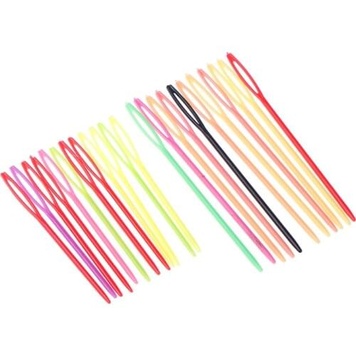 10pcs/Set 7cm/9cm Large Eye Sewing Needles Cross Darning Stitchery Needles Plastic Wool Sewing Embroidery Tapestry Needles