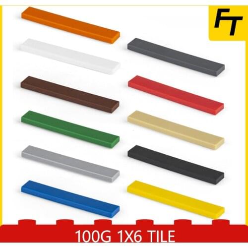 100g Bulk Small Particle 6636 MOC Building Block 1x6 Tile Perforated Light Board Accessories Building Block Castle Toys