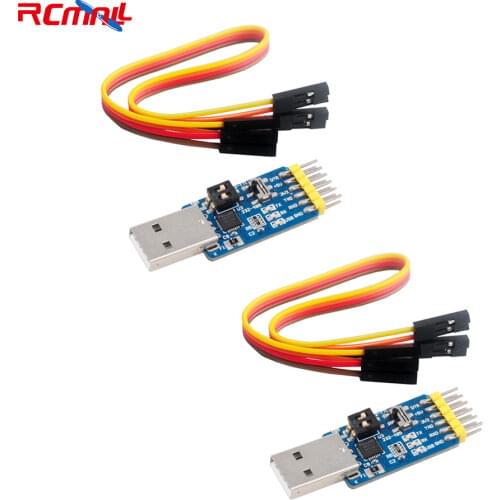 2Pcs CP2102 USB 2.0 to TTL 6-in-1 Serial Port Module Converter 485 232 Serial Adapter 3.3V/5V with Dupont Cable FZ2760