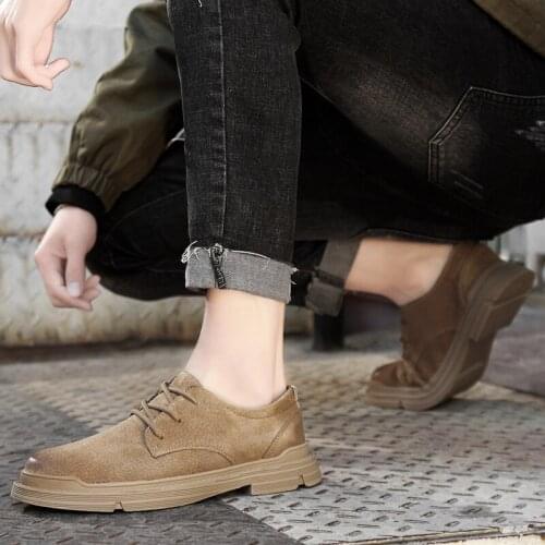 Shoes Men Brown Mens Leather Casual Shoes For Men Zapatos Hombre Fashion Vintage Boots Cuero Flat Mens Hot Sale Causal
