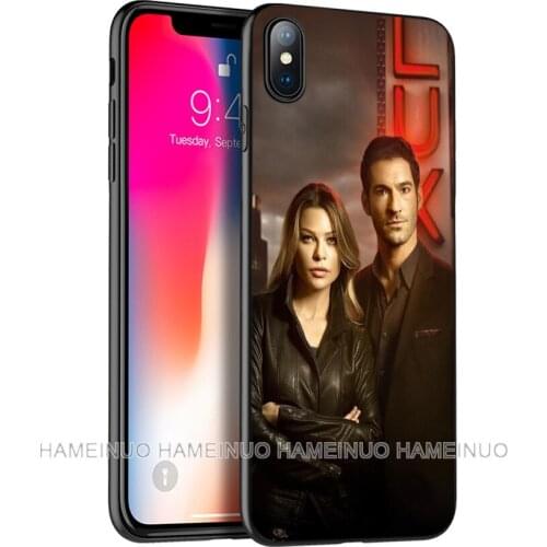 Black tpu case for iphone 5 5s SE 2020 6 6s 7 8 plus X 10 XR XS 11 pro MAX silicon cover case lucifer tv show