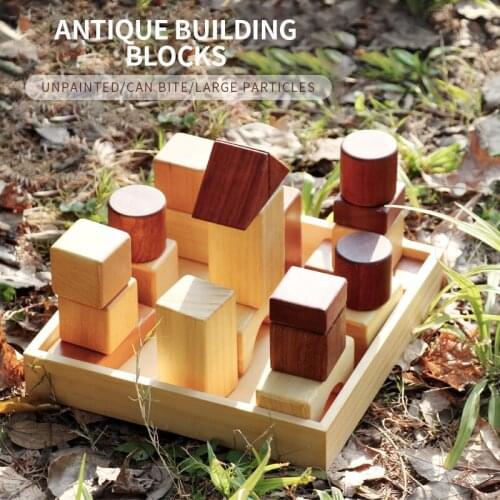 Childrens Log Large Particle Building Blocks Can Be Bitten, Early Education Puzzle Baby Building Blocks Without Paint