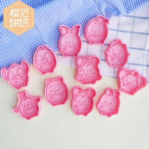 Disney 3D Cookie Cutters Mickey Pressing Cartoon Cute Bakeware Baking Tools for Cakes Cookie Stencil Christmas Kitchen Tools