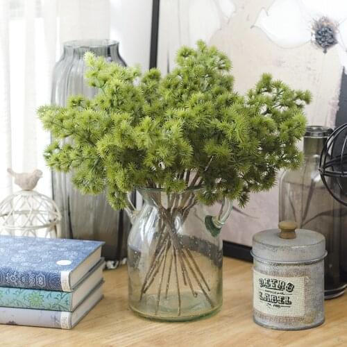 Artificial Flower Leaves Plants Pretty Fake Lifelike Short pine needles floral decoration