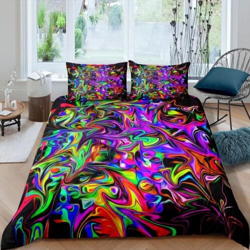 3D Bedding Set Soft Luxury Quilt Cover Mixed Oil Paint Printed Duvet Cover Adult Child Bedroom Single Twin Queen Double King