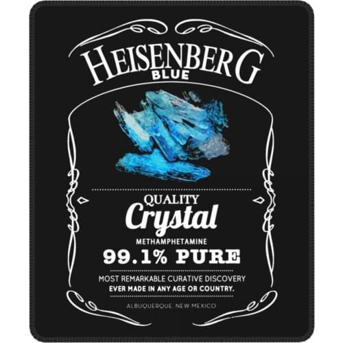 Heisenberg Blue 99.1% Pure Breaking Bad Cute Mouse Pad Non-Slip Mat Pads Natural Rubber Computer Keyboard Desk Pad