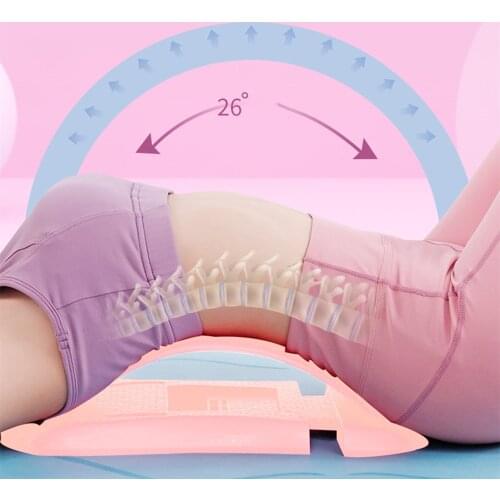 Back Massager Lumbar Spine Soothing Device for Waist Stretching Relax and Yoga Training Cervical Spine Relief THANKSLEE