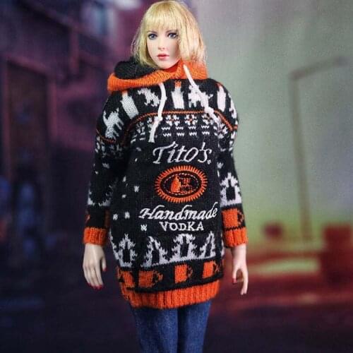 1/6 Scale Female Soldier Casual Sweater Suitable Clothes for 12in Action Figure Phicen Tbleague Doll Toys