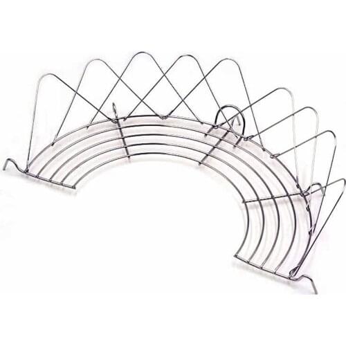 Multi-function Frying Oil Filter Rack Stainless Steel Semicircle Steaming Drain Oil Holder Kitchen Cooking Foldable Gadgets