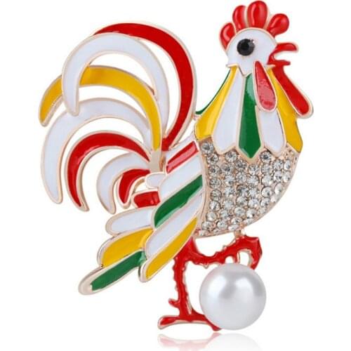 100pcs/China wholesale high quality hand making fashion brooch with chicken shape