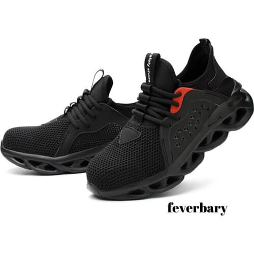 Mens labor protection shoes anti smashing anti piercing light mesh work shoes odor proof leisure safety shoes