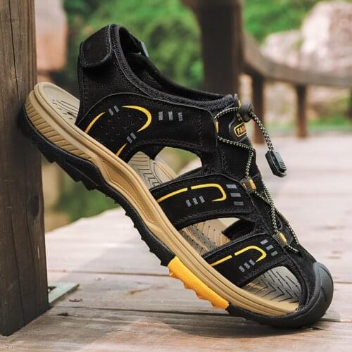 Men deportivas romanas new slip homme sandals sandals-men for sport mesh Breathable sandalia running transpirables Shoes cuero